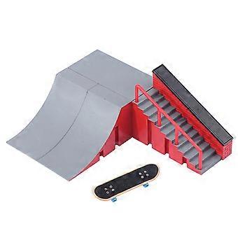 Finger-Skateboard-Rampen-Set mit 1 Board, modulares DIY-Mini-Finger-Skatepark-Set für Kinder und Erwachsene