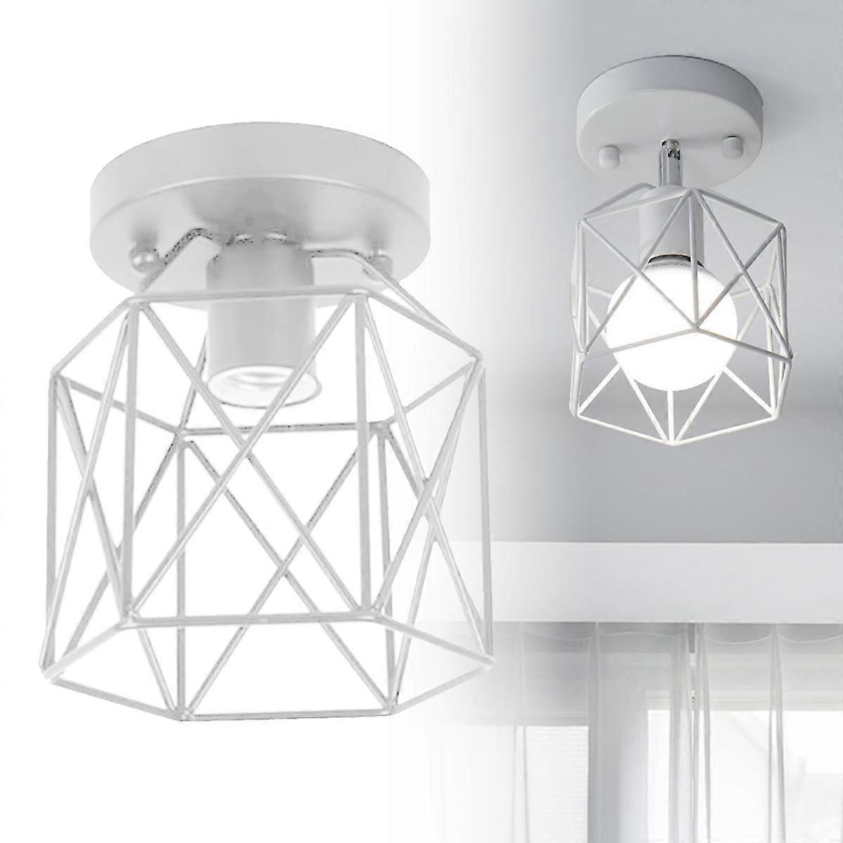 Industrial Chic Rustic Semi-Flush Ceiling Light