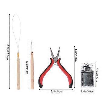 Hair Extension Plier Set with Pulling Needle for Salon Use 1Set Kit
