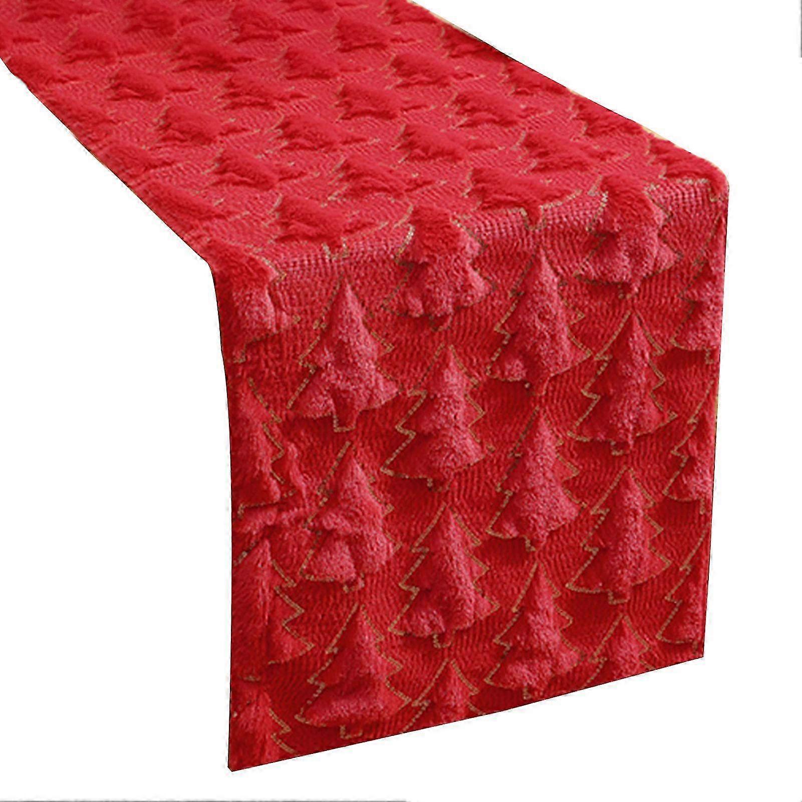 Thickened 3D Christmas Tree Table Runner