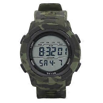 Men Digital Sports Watch 50m Waterproof Watch with LED Backlight Camouflage Watch compatible with Men