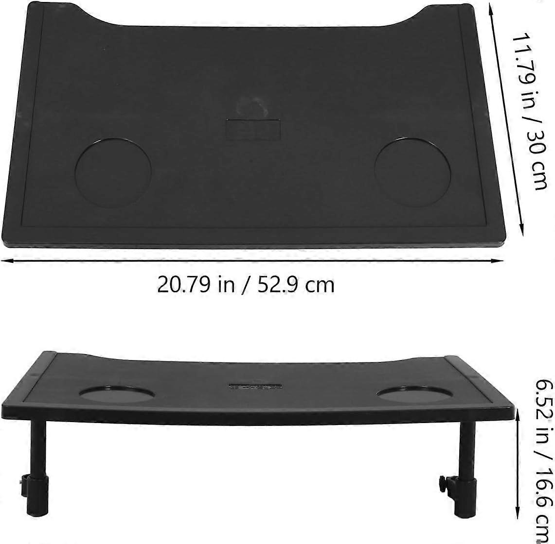 Tray Black ABS Rectangular Dining Table with Cup Holder