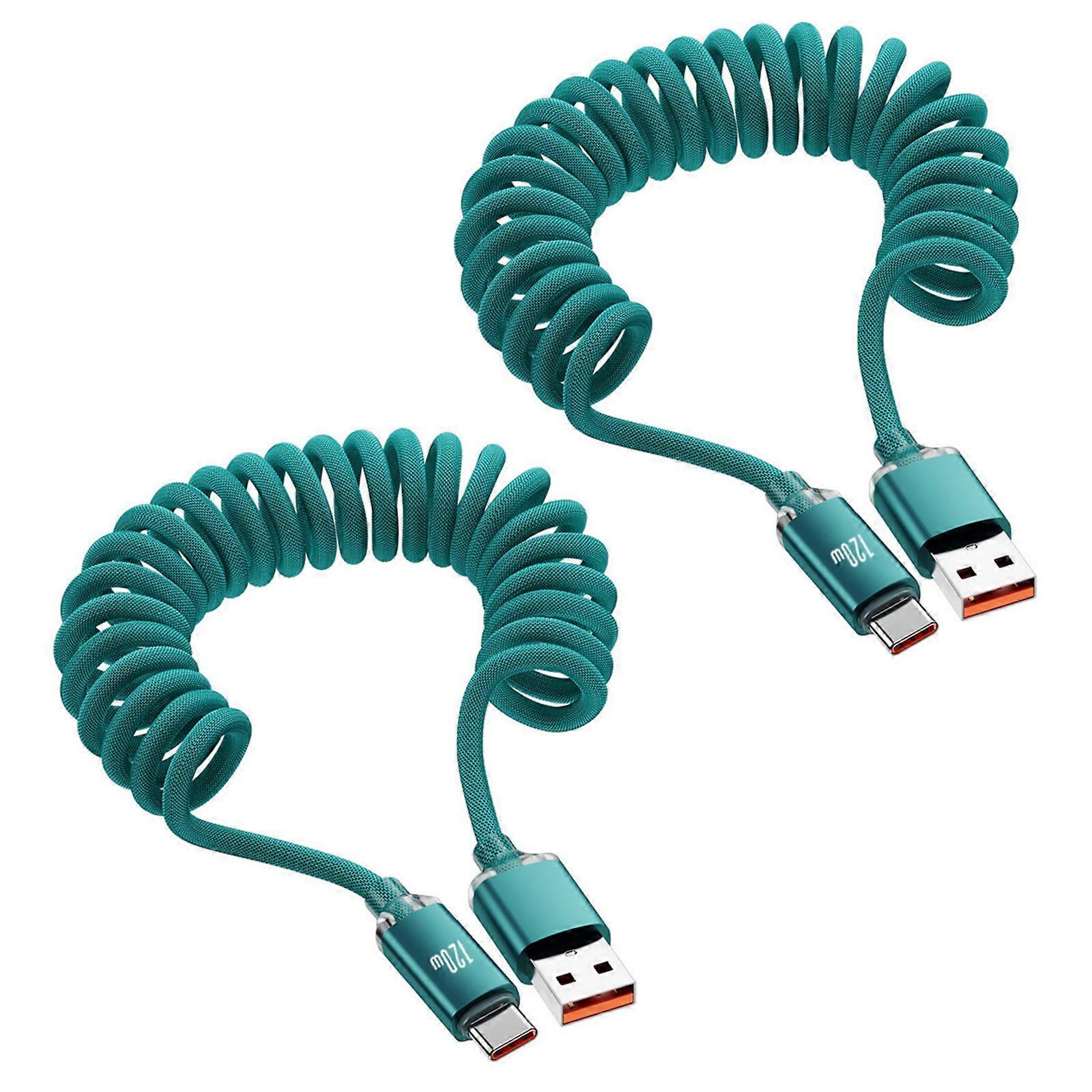 Fast 120W Spring Braided USB Cable