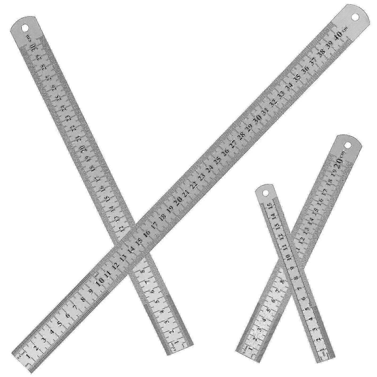 Stainless Steel Engineering Ruler Set 16Pcs