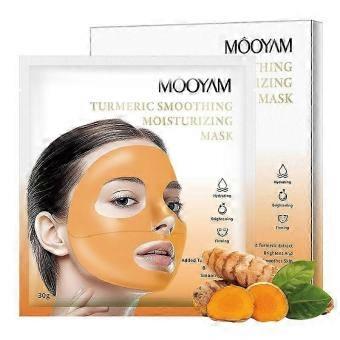 2PCS4PCS Turmeric Collagen Face Mask - Smoothing & Moisturising Sheet Mask - Anti Aging Skincare Mask for Dry, Dull & Sensitive Skin - Radiant, Plump 