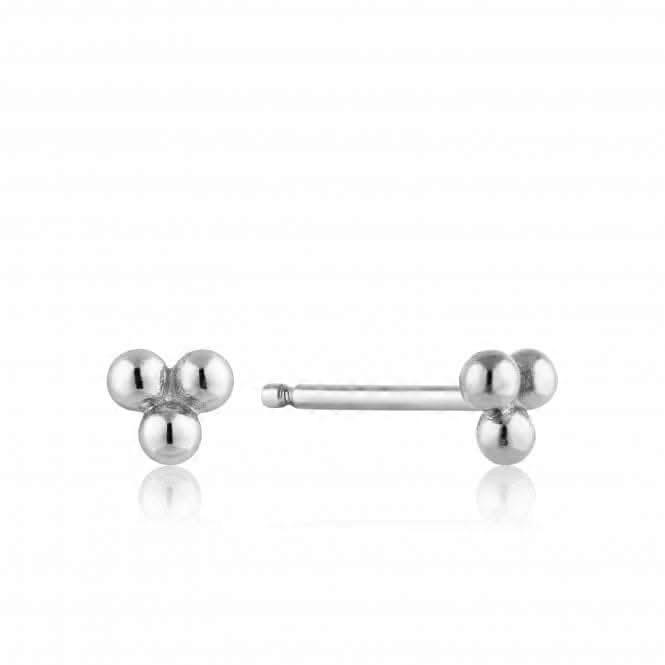 Ania Haie Silver Triple Ball Stud Earrings