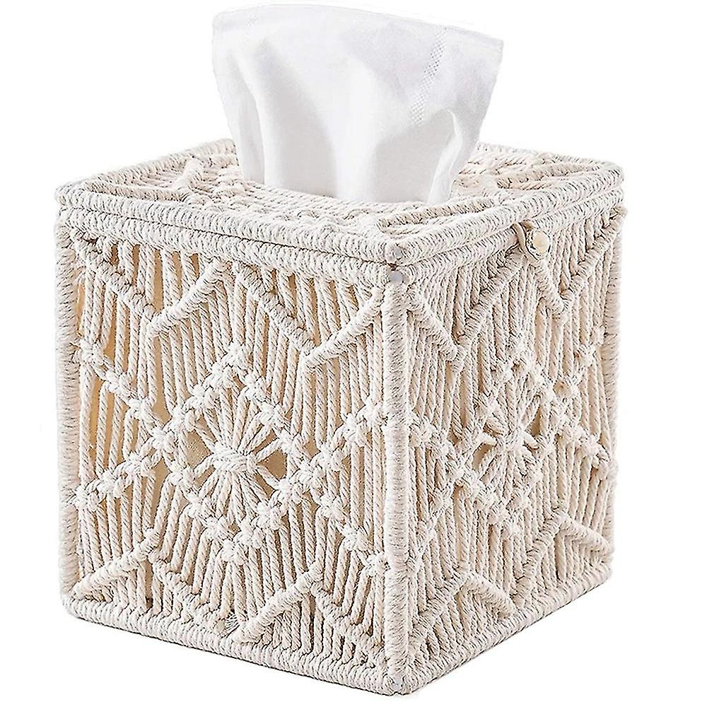Tissue Box Cover Boho R Square Tissue H With Bead Le Macrame Napkin Tissues Orga