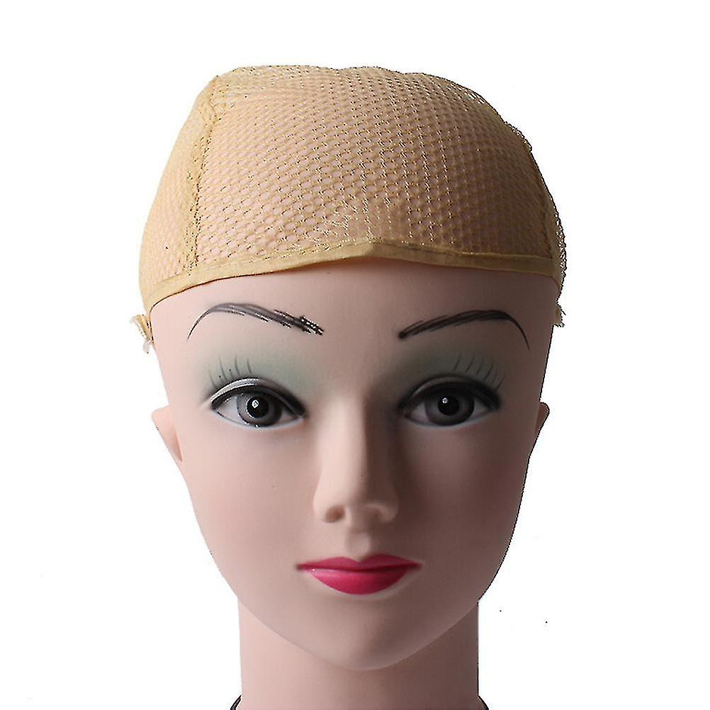 Unisex Weaving Snood Wig Lining Breathable Mesh (beige)