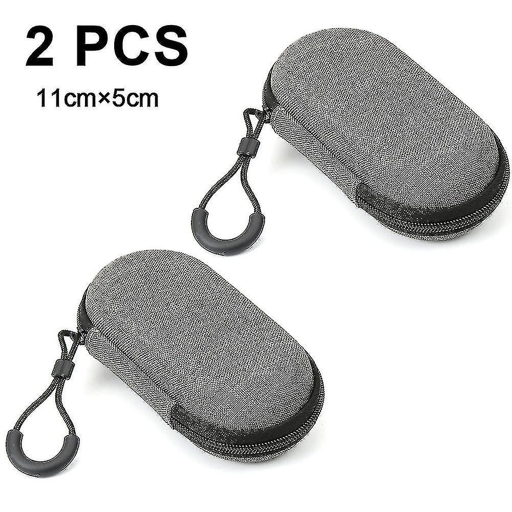 2 Pack Earphone Earbuds Headset Headphone Carrying Case Holder Mini