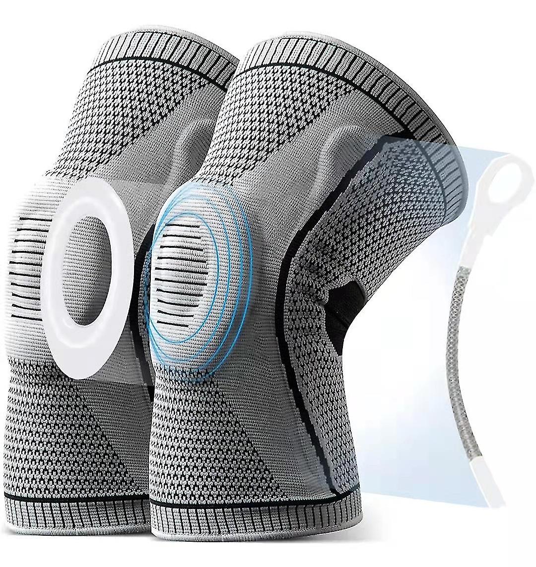Επιθέματα πόνου γόνατος, ultra γόνατο ελίτ γόνατο συμπίεσης σιλικόνη και υποστήριξη ελατηρίου, ιατρικός βαθμός επιγονατίδας Protectora ζεύγος Xl