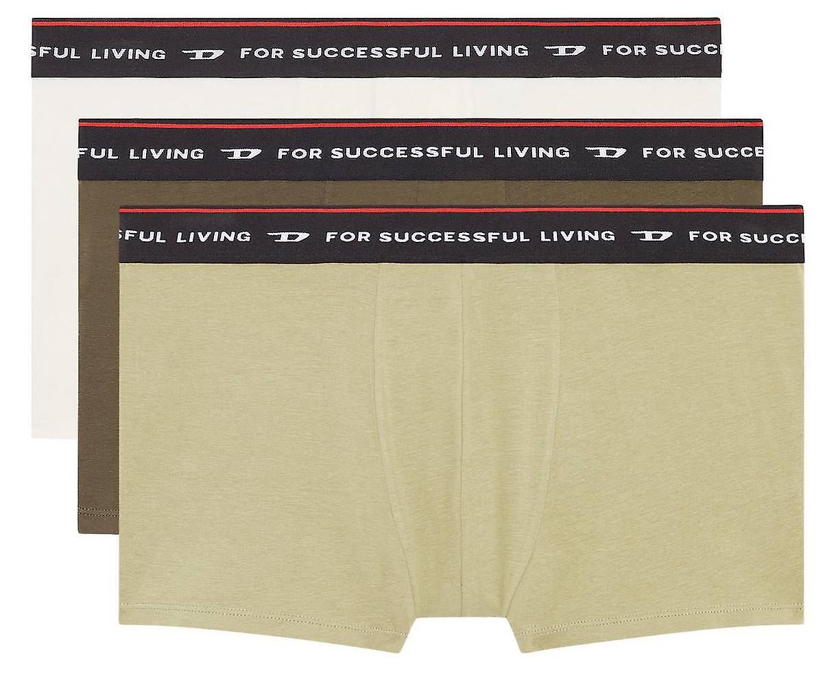 Diesel Damien 3 Pack Boxer Brief - White/Khaki/Green