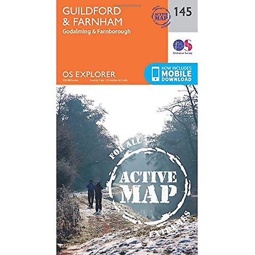 OS Explorer Map Active (145) Guildford and Farnham (OS Explorer Active Map)