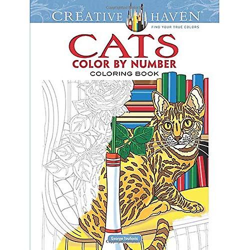 Creative Haven Cats Color by Number Coloring Book