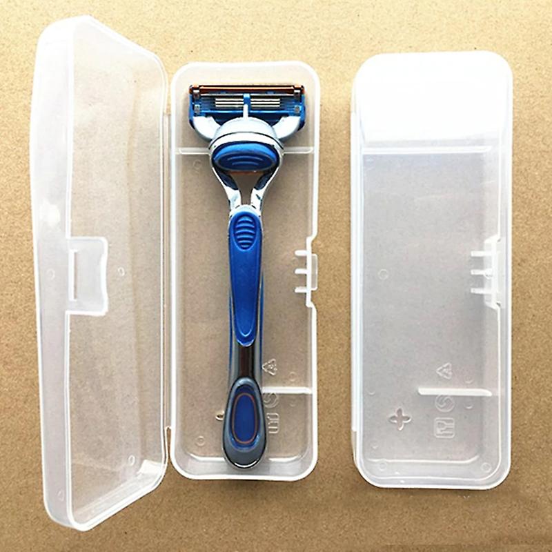 Men Universal Shaver Storage Box Handle Box Full Transparent Plastic Case Razor