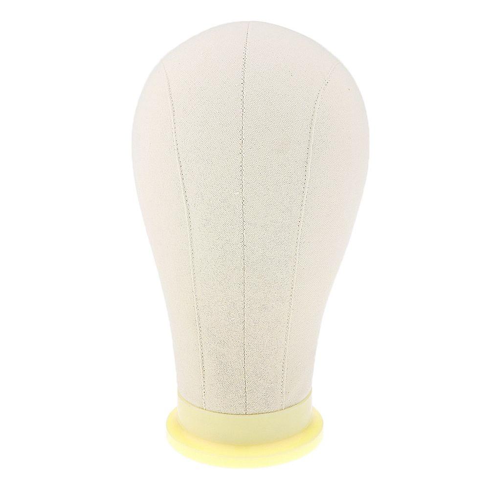 Mannequin Model Cork Head Canvas Head Block Wig Head Making Display White 22""