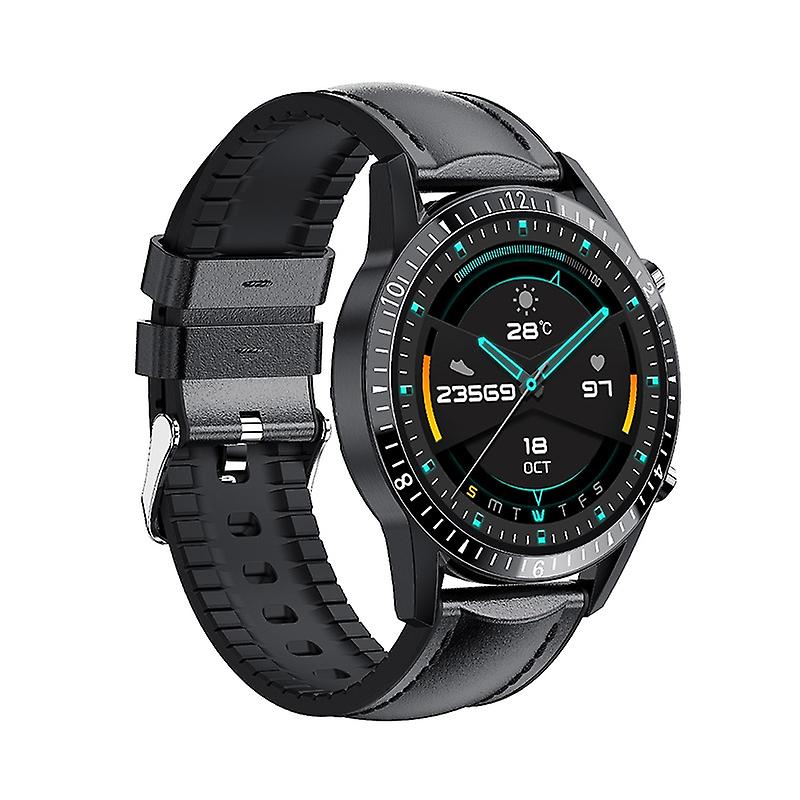 Bluetooth Calling Smart Watch , Color: Black Leather