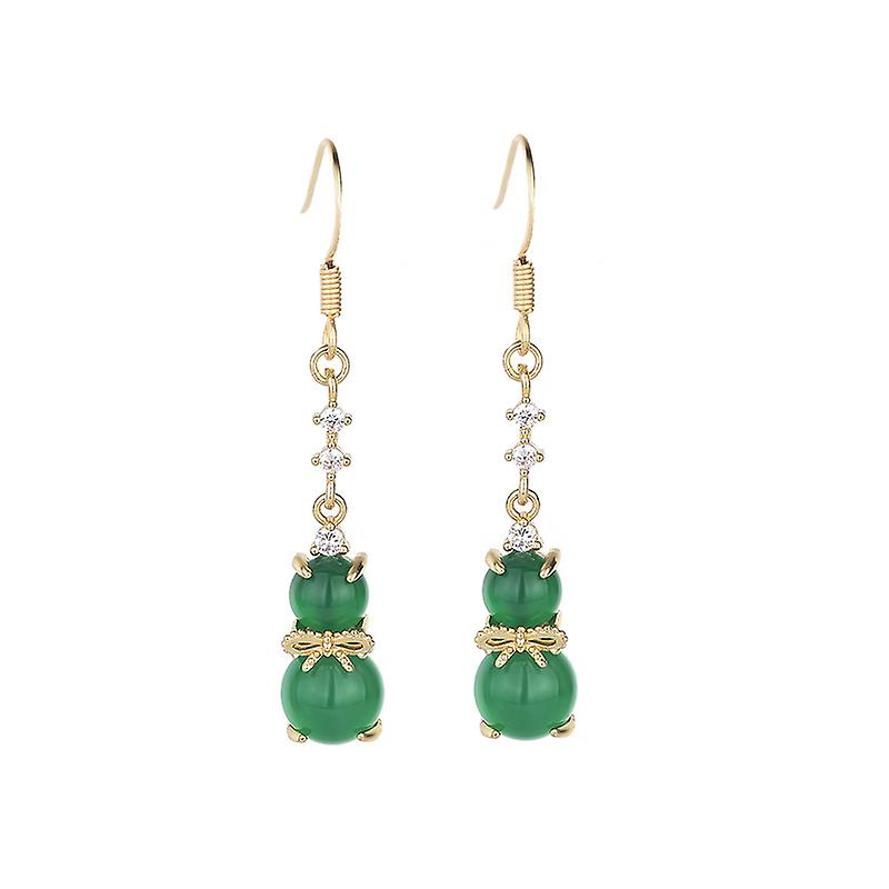Tassel Gourd Chalcedony Earrings
