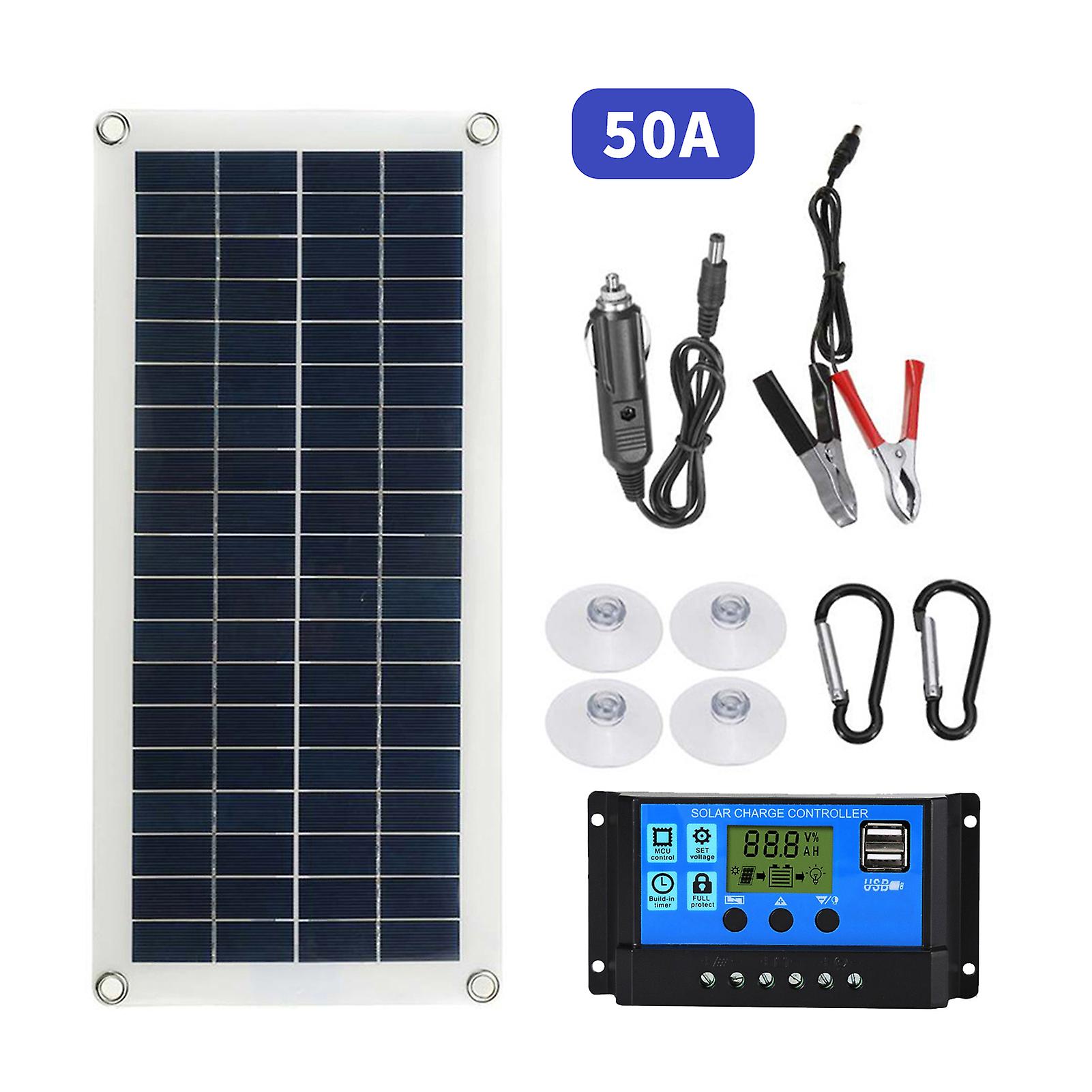 Portable Flexible Solar Panel Kit 300w 12/24v Switch Usb Charging Interface Solar Board With Controller Waterproof Solar Cells