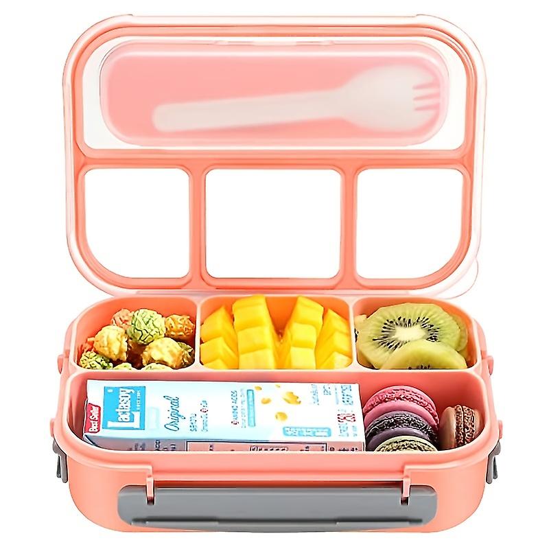 1pc 4-compartment Bento Lunch Box - Microwave Dishwasher And Freezer Safe - Perfect For Back To School And On-the-go Meals