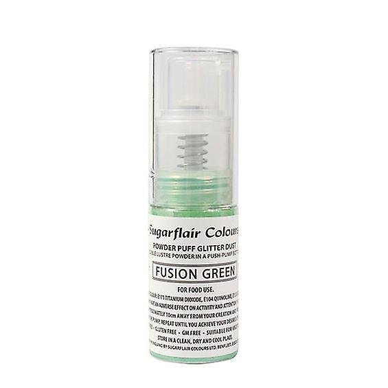 Sugarflair Powder Puff Glitter Dust Spray 10g - Fusion Green