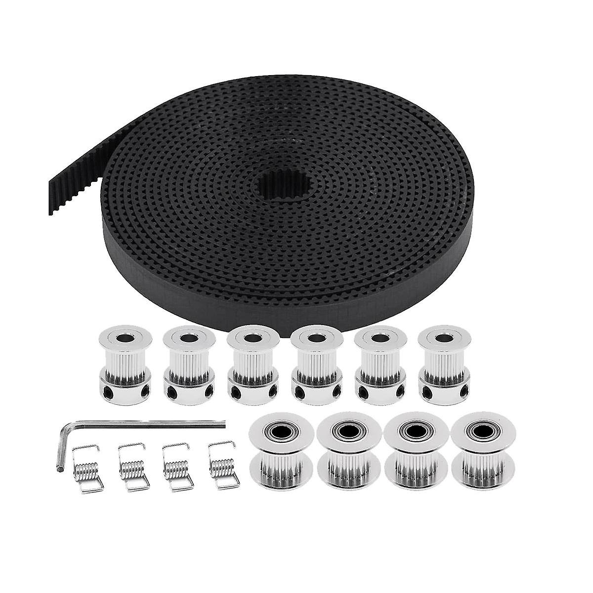 5M GT2 Timing Belt 10mm Width 20 Teeth 5mm Bore Timing Pulley Wheel +20 Tooth Bore 5mm Idler Tensio