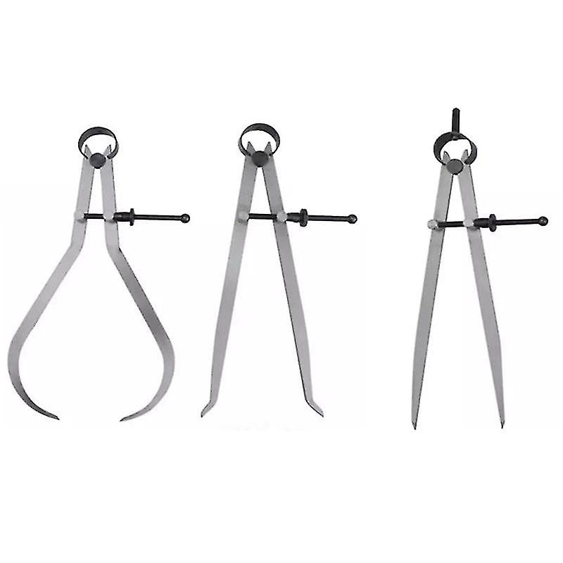 Spring Inside Outside Divider Caliper Set Measures 8 Inch Machinist Tools 3-pack 67je