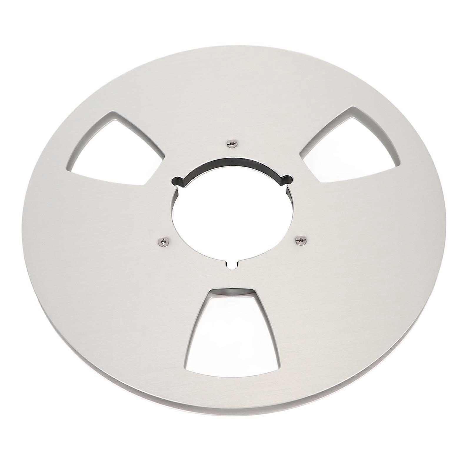 1/4 10 Inch Empty Tape Reel 3 Holes Open Reel Sound Tape Empty Reel Aluminum Reel Tape Reel for Nab Reel Silver