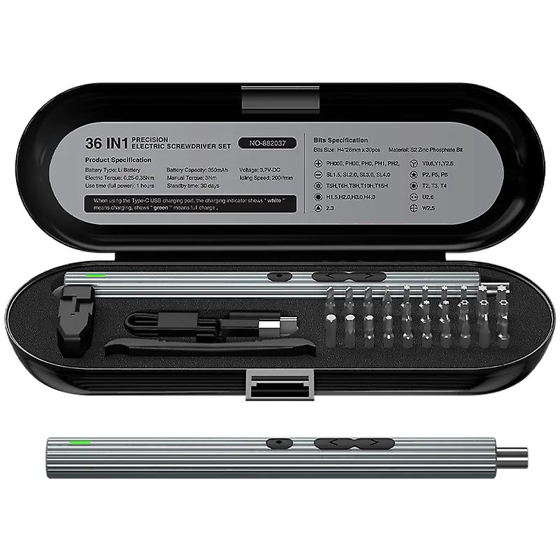 36 In 1 Electric Screwdriver Set With Charging Dock