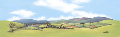 Peco SK-13 Mountainous Landscape Backscene Large. Size: 228mm x 737mm Suitable for several scales Backscenes Scale model