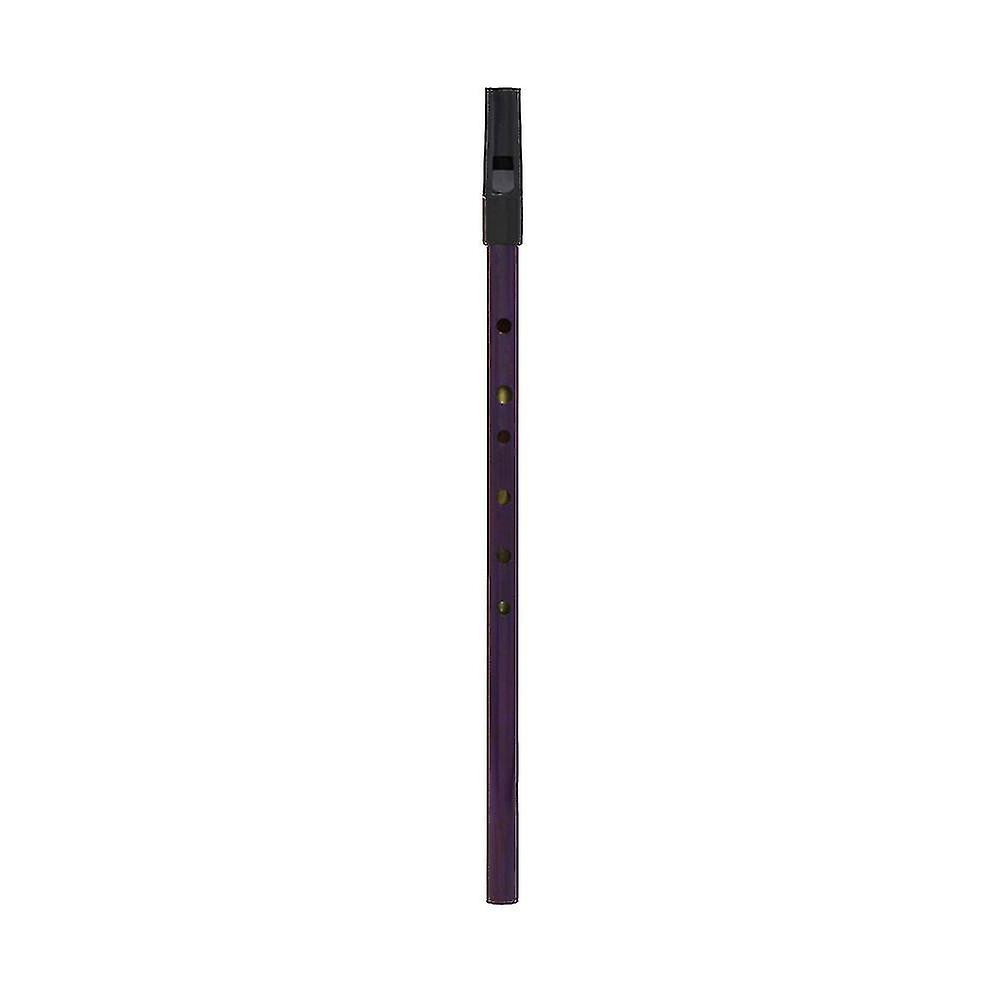 Copper Irish Whistle Key of D Traditional Flute Instrument with Storage Pouch Purple for Folk Music Beginners and Professionals