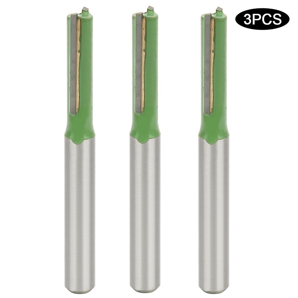 3PCs Double Edged Flush Trim Woodworking Milling Cutter Router Bit Hardware Part
