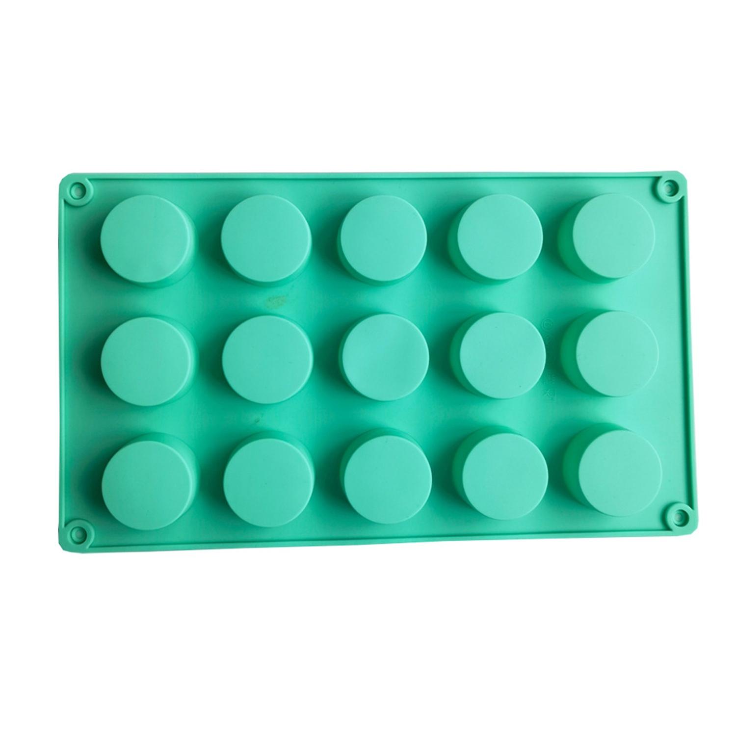 Cake Mold Round Column Shape Reusable Convenient Demoulding 15 Holes Silicone Cake Mold Baking Tool 