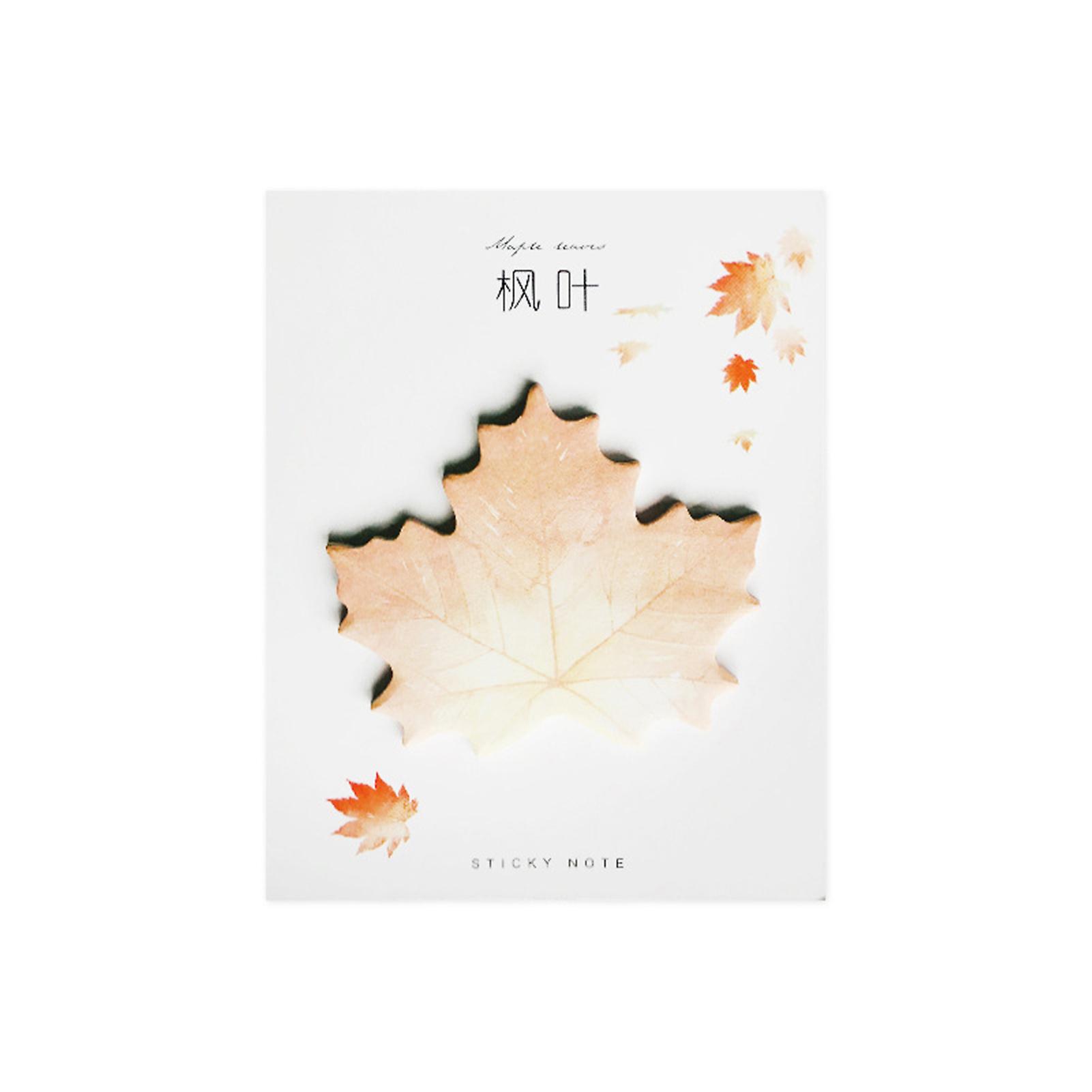 30 Sheets Leaves Adhesive Notes Simulation Design Memo Pad Watercolor