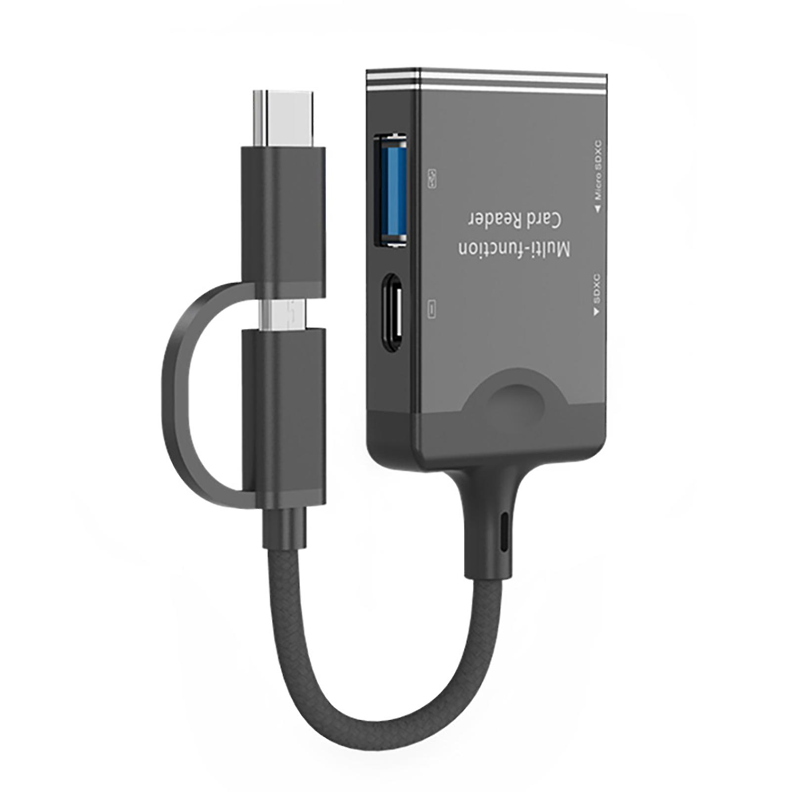 Card Reader Multi-function High Speed Plug Play Type-C Micro USB TF/SD-Card U Disk Card Reader OTG Adapter for Mobile Phone 