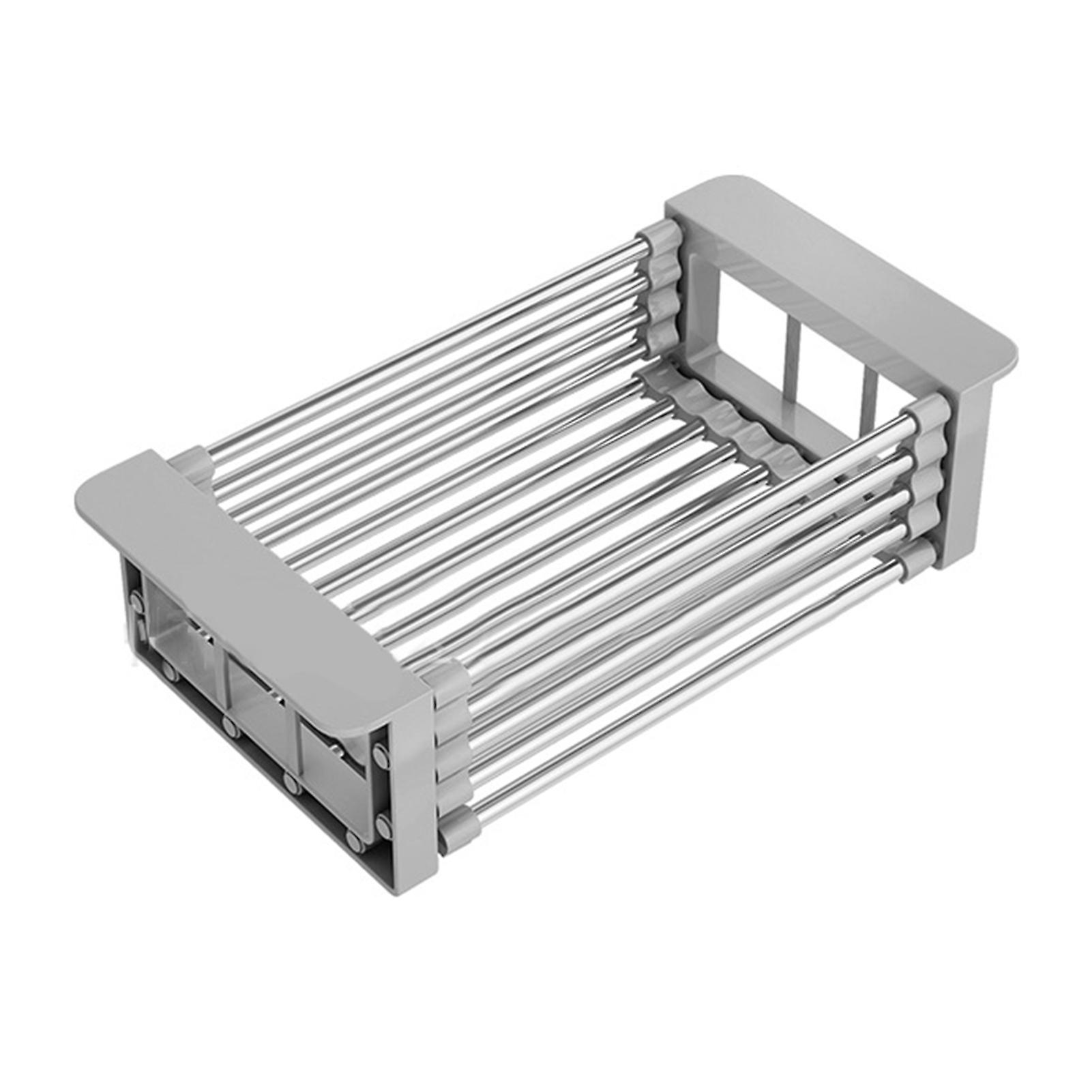 Kitchen Sink Retractable Drainage Basket Expandable Dish Drying Rack Kitchen Accessories