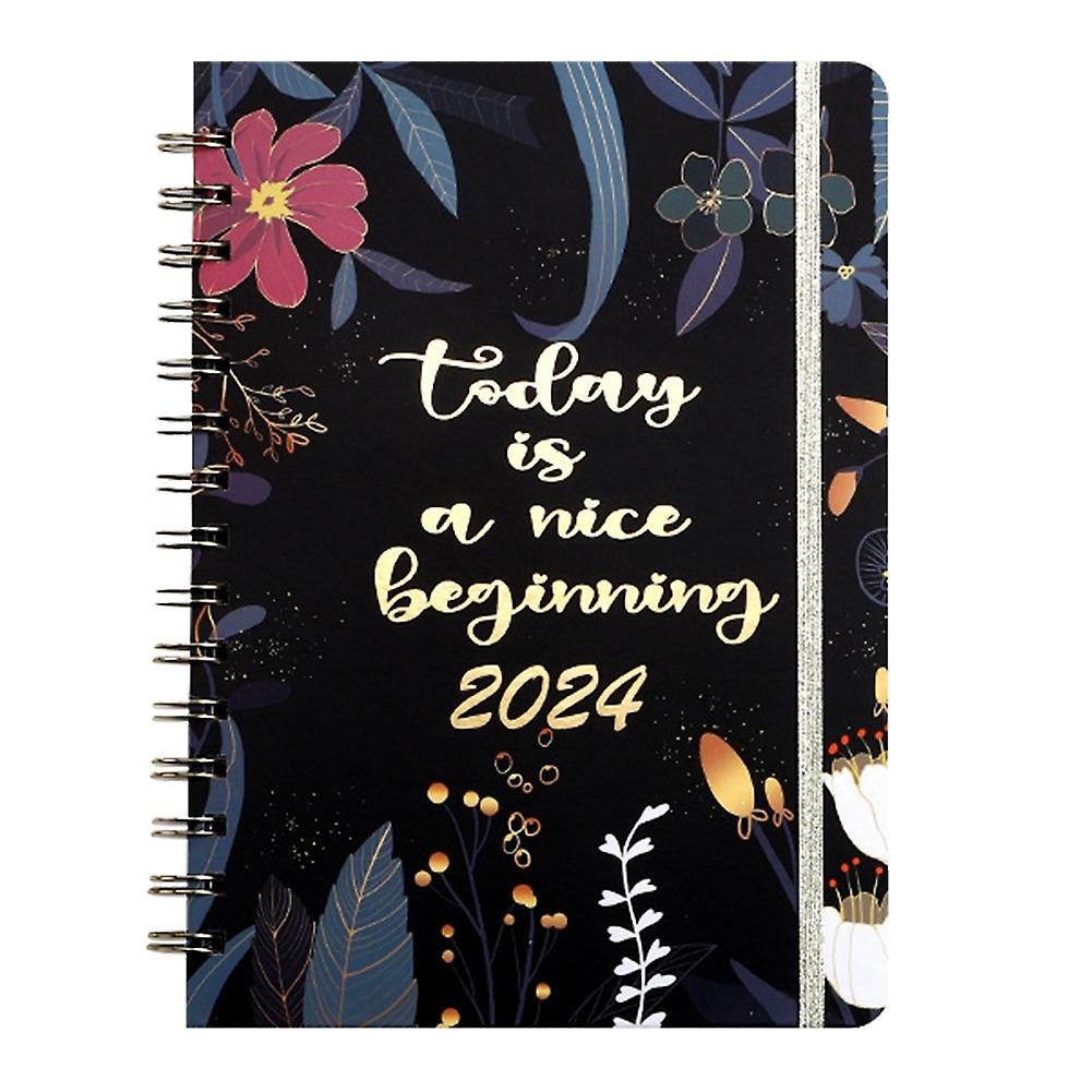 2024 Weekly Planner Spiral Bound 2024 Floral Planner, 12-Month Weekly & Monthly Planner with Unique