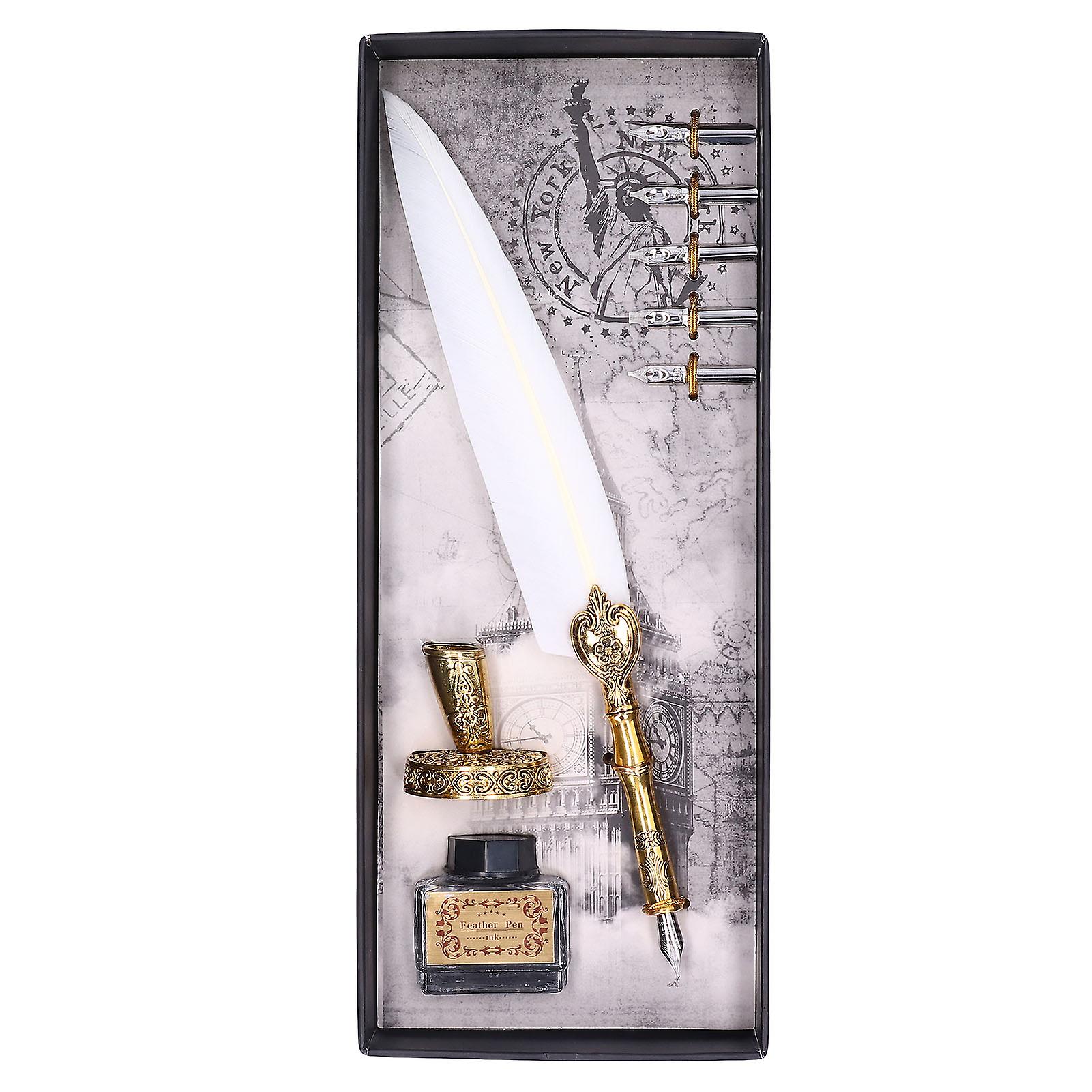 White Calligraphy Pen: Vintage Elegant Design with Exquisite Workmanship