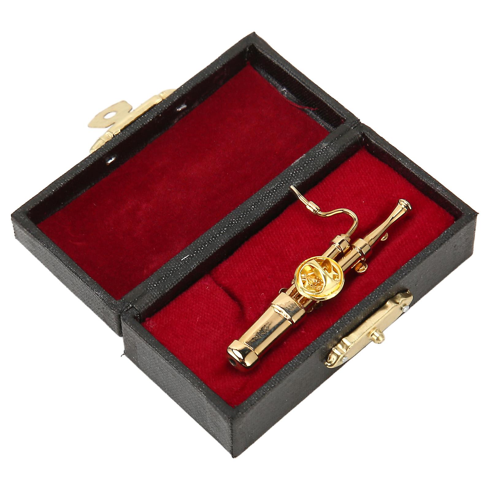 Miniature Basson Exquisite Color Elegant Strong Durable Metal High Simulation Mini Basson Model for Table Shelf Cabinet 