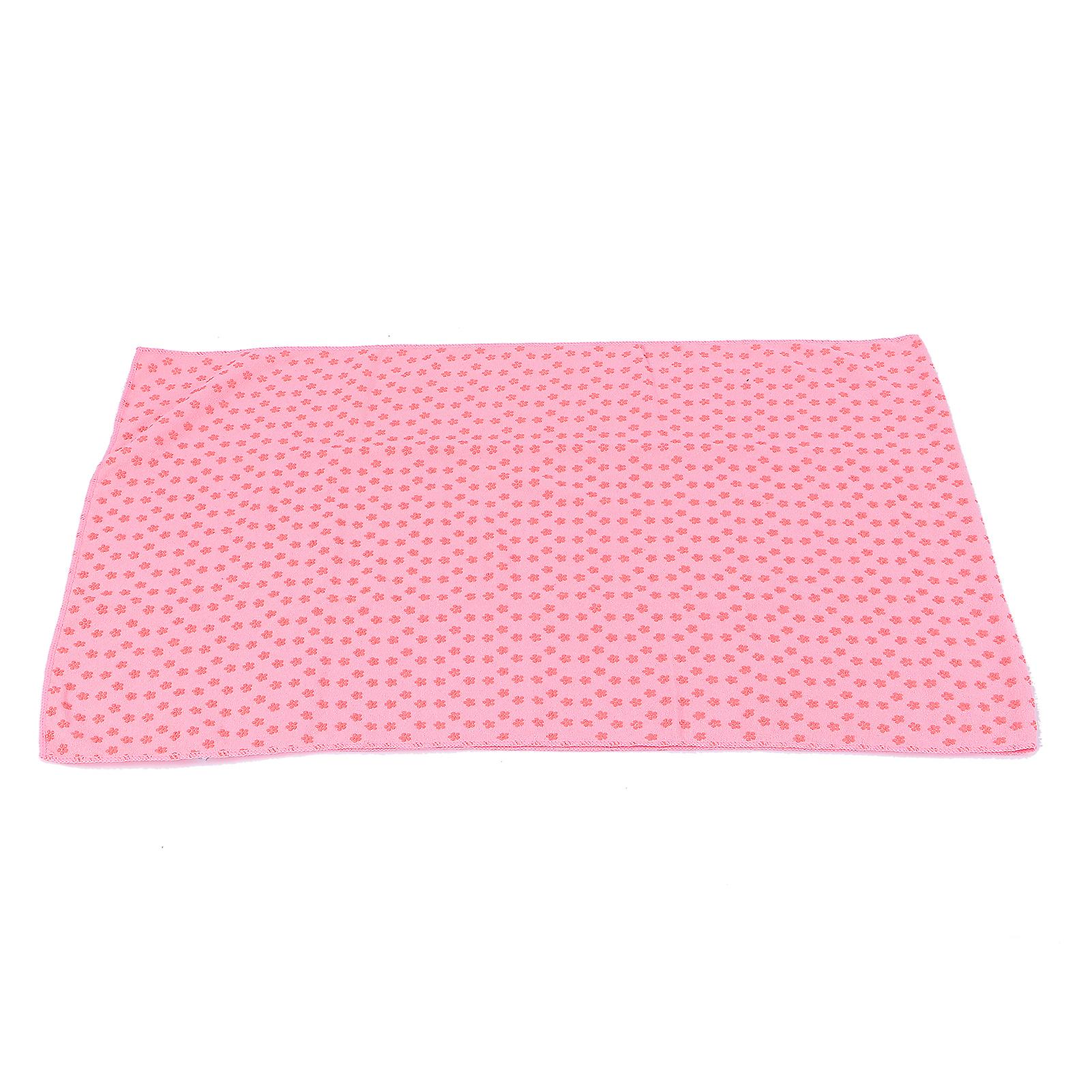 185cmx63cm NonSlip Exercise Mat Towel Yoga Sweat Absorbent Exercise Gym Mat Towel(Pink )