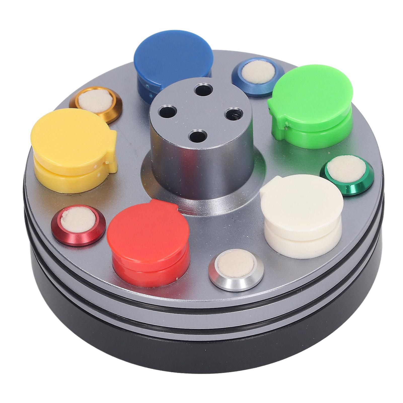 Uadme Rotatable Watch Oil Cups,Watch Oil Dish 5 Colors Alloy Steel Watchmaker Oiler Dish Set for Repairing