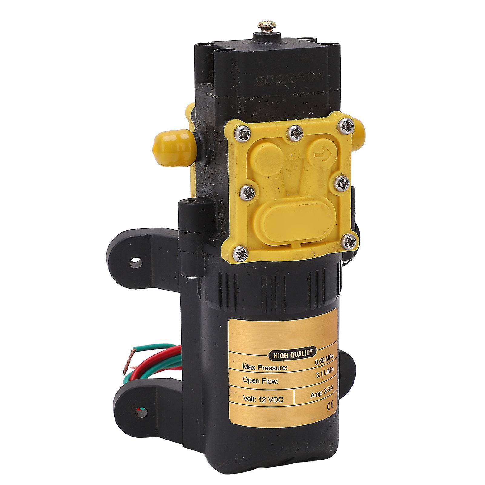 Electric Diaphragm Pump Self Priming 2‑3A Low Current Diaphragm Pump for Water Delivery 12V