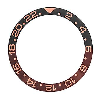 Watch Ceramic Bezel Insert Replacement Protective Watch Bezel Insert Accessory Black Rose Red 1.5in