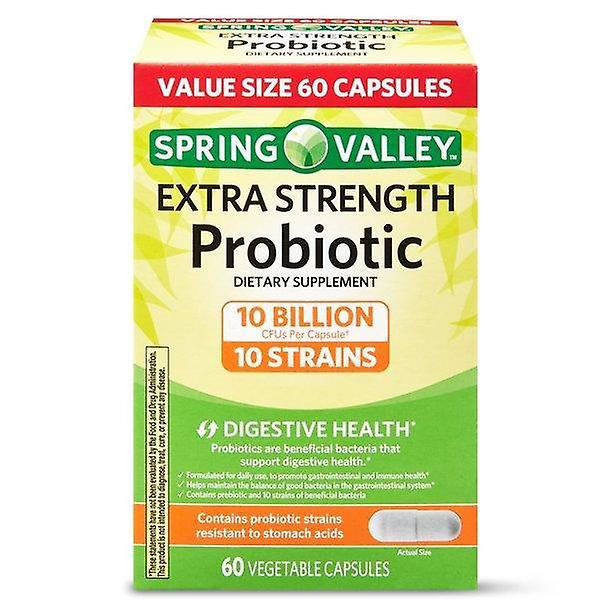 Spring Valley Extra Strength Probiotic Vegetable Capsules, 60 Capsules