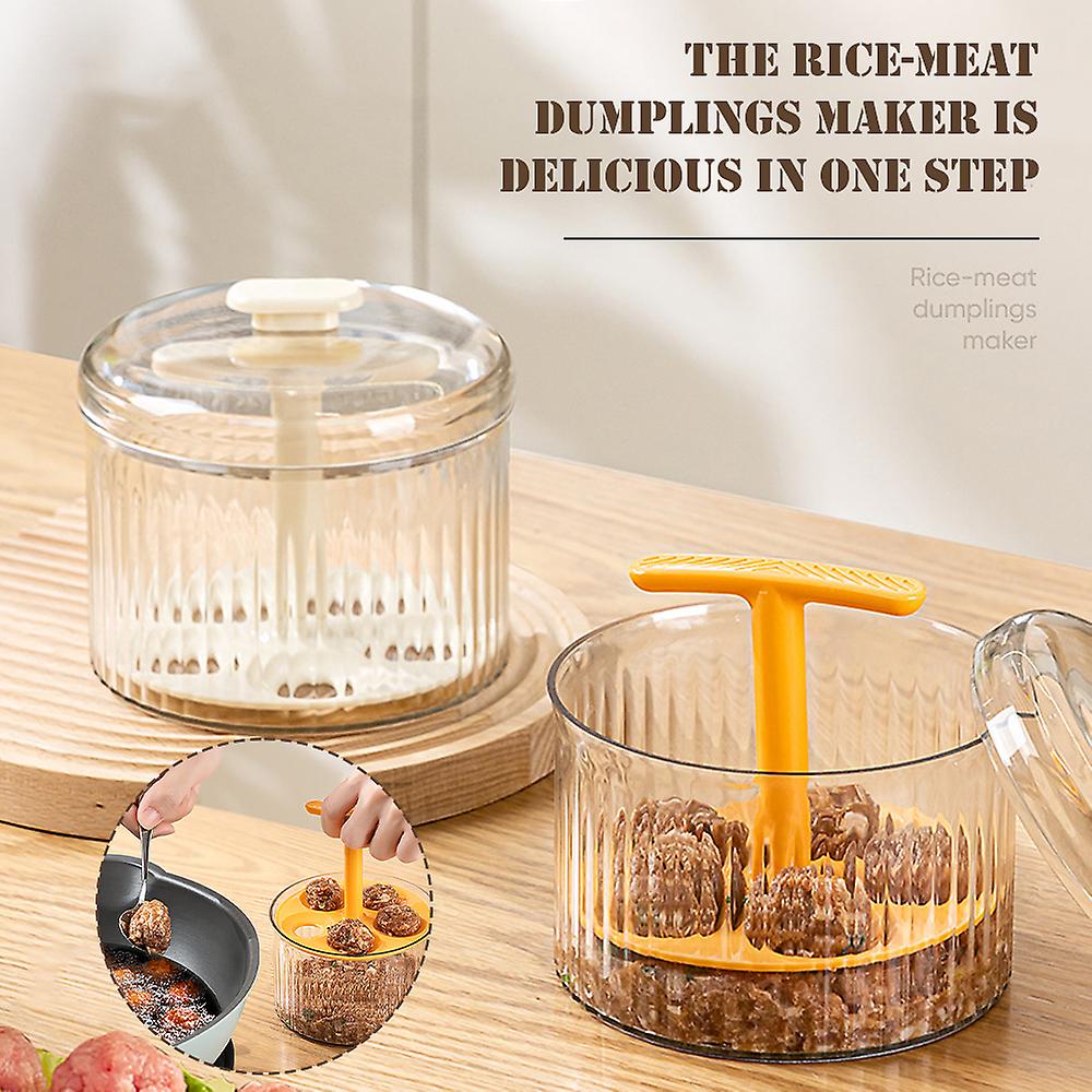 Manual Pressing Meatball Maker with Lid Non-stick Quick Meatball Making Tool for Meatball Lovers