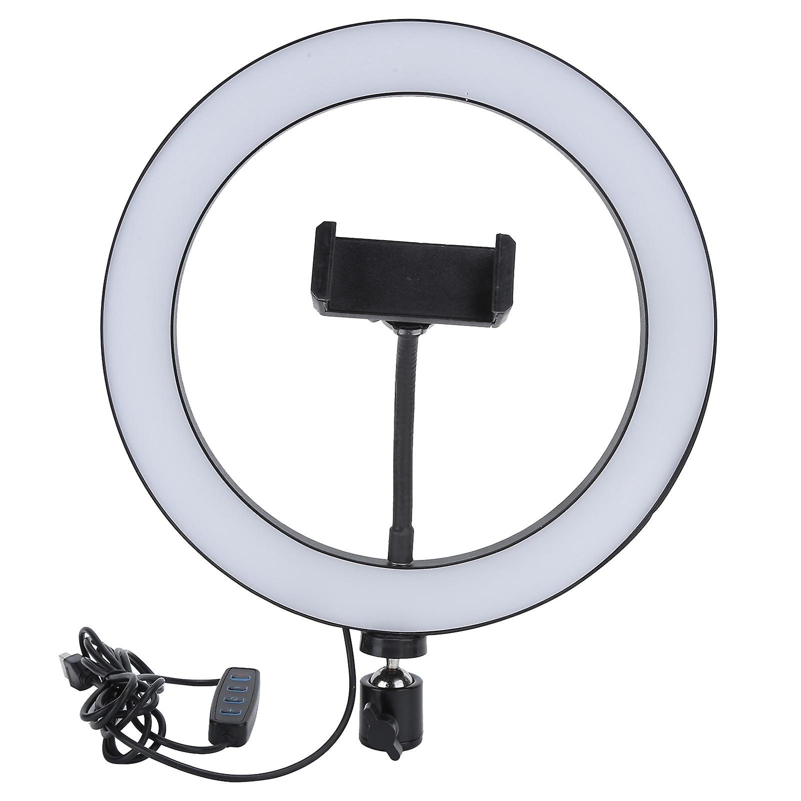 Lampe annulaire LED UN‑260, trois couleurs, intensité variable, éclairage de surface, 26 cm, 26 W