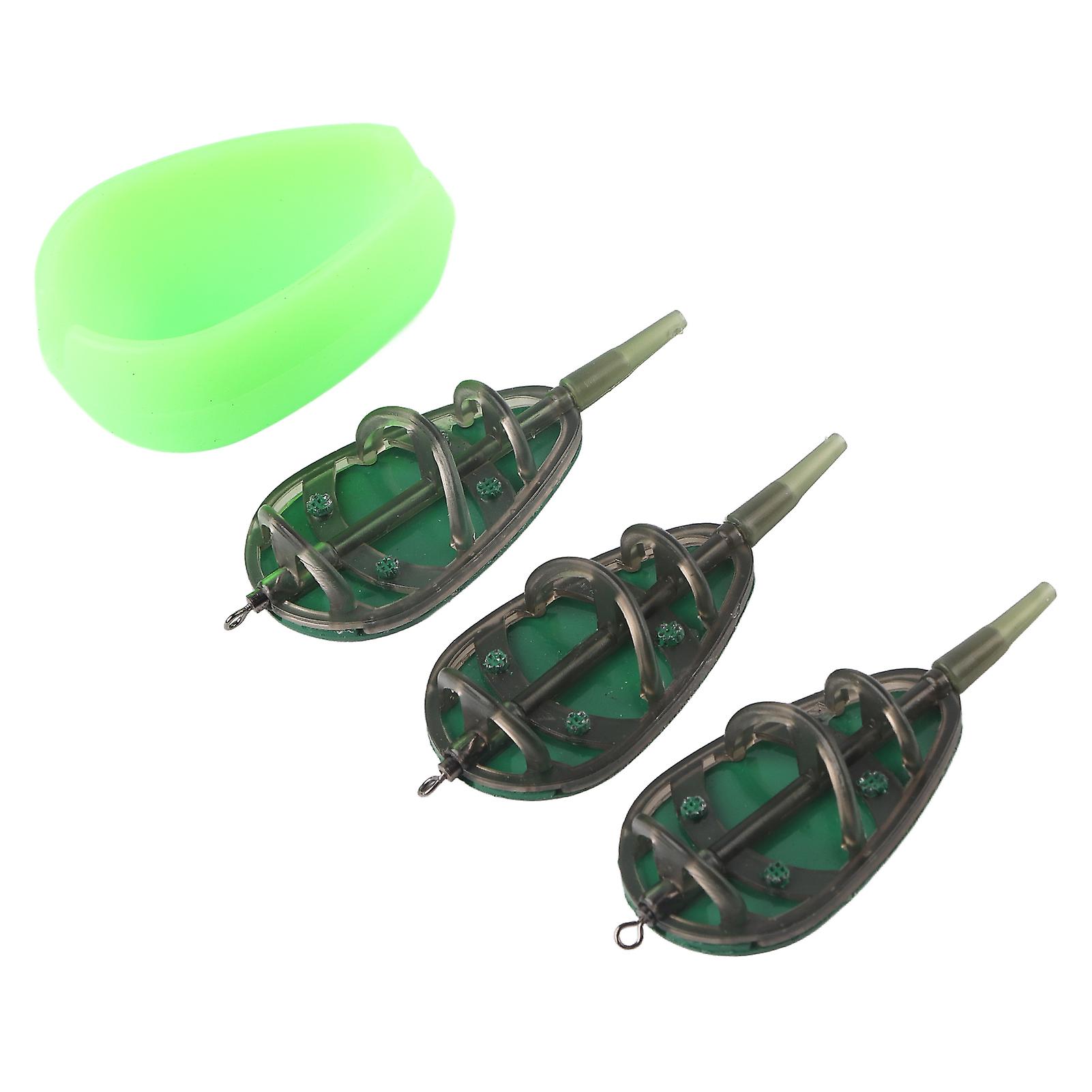 Carp Fishing Baits Feeder Mould Set Device Fishing Feeder Tool 30/40/50/60g Fishing Accessory(30g+40g+50g)