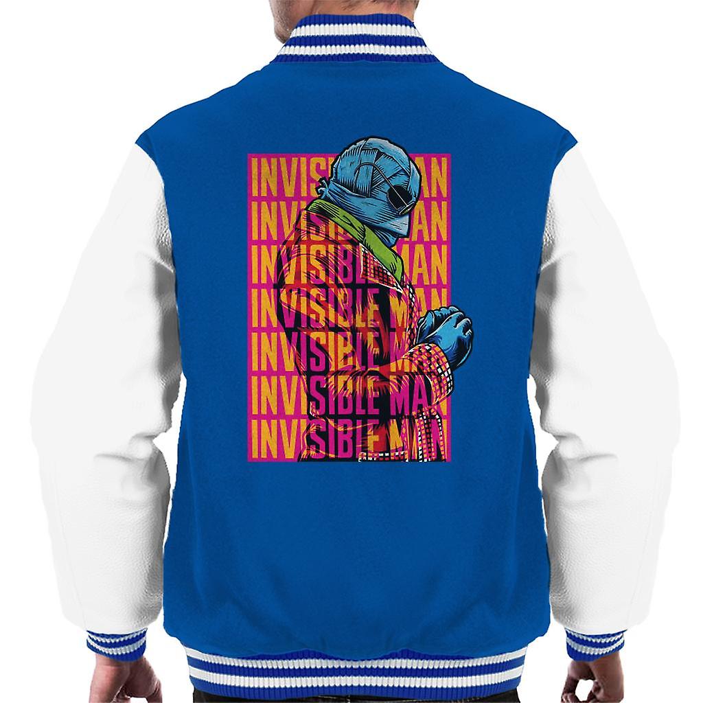 The Invisible Man Silhouette Multi Logo Men's Varsity Jacket