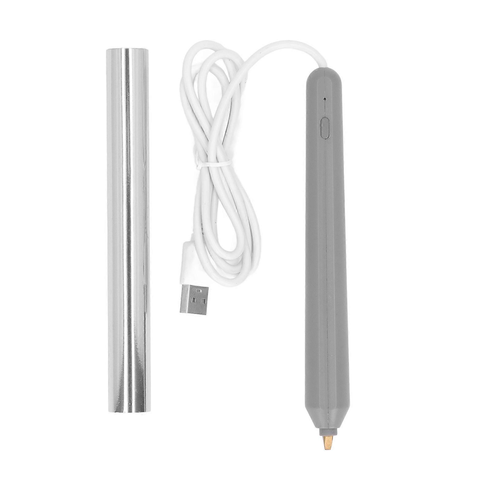 Ouitble Foil Embossing Pen Hot Foil Pen, USB Heat Foil Stamping and Embossing Tool, ABS Crafting Pen for Drawing and Writing, Silver Color