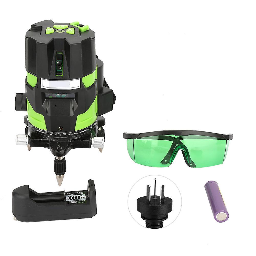 2 Point 2 Line LD Green Light Leveling Cross Line Level Device for Construction(AU Plug)