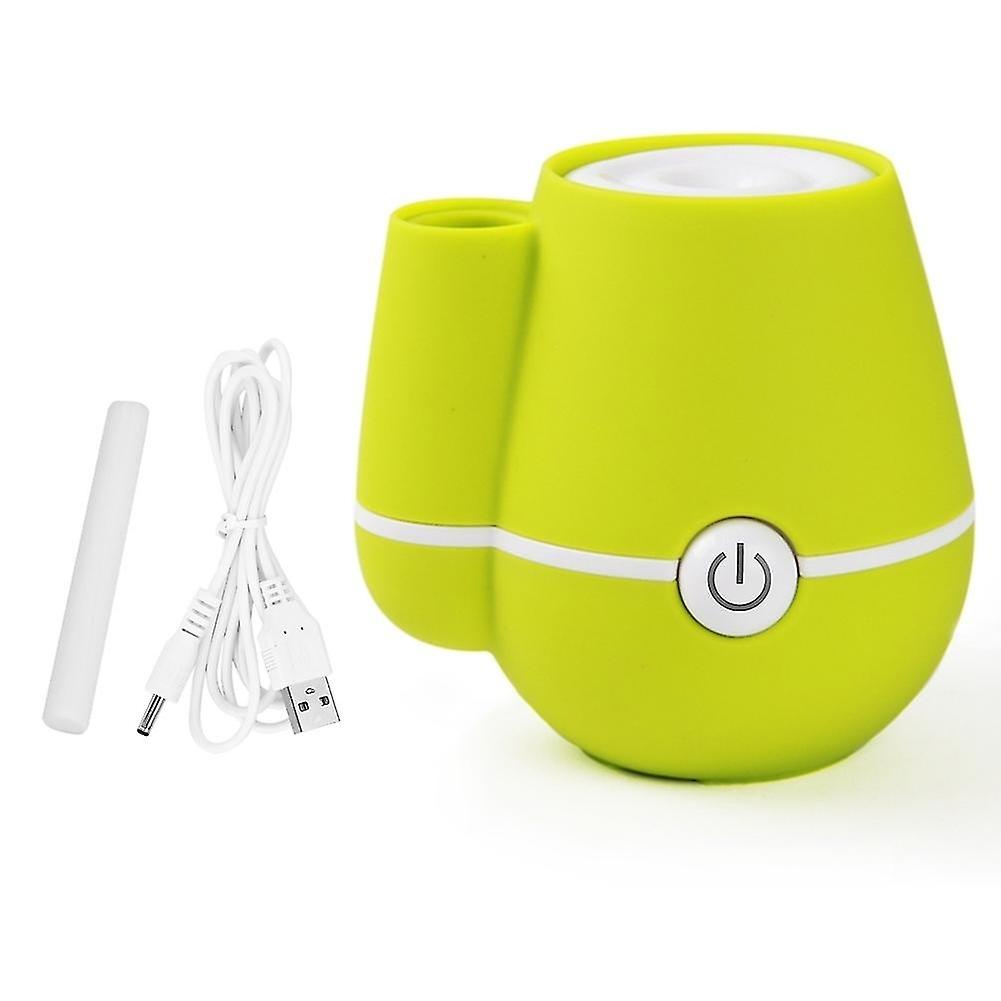 Mini USB Ultrasonic Cool Mist Humidifier 220ml - Vase Shaped Air Purifier Aroma Diffuser (Green)